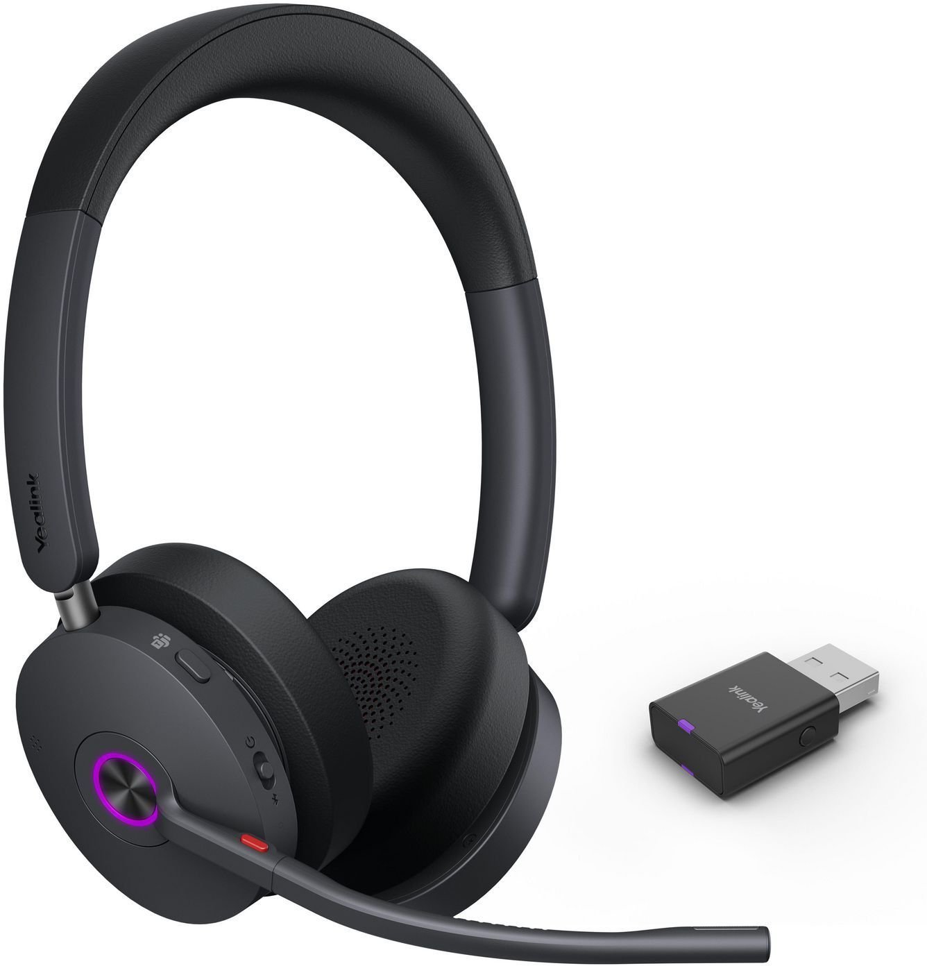 Kufje zyre Yealink WH68 Hybrid Teams, me mikrofon, për Microsoft Teams, të zeza