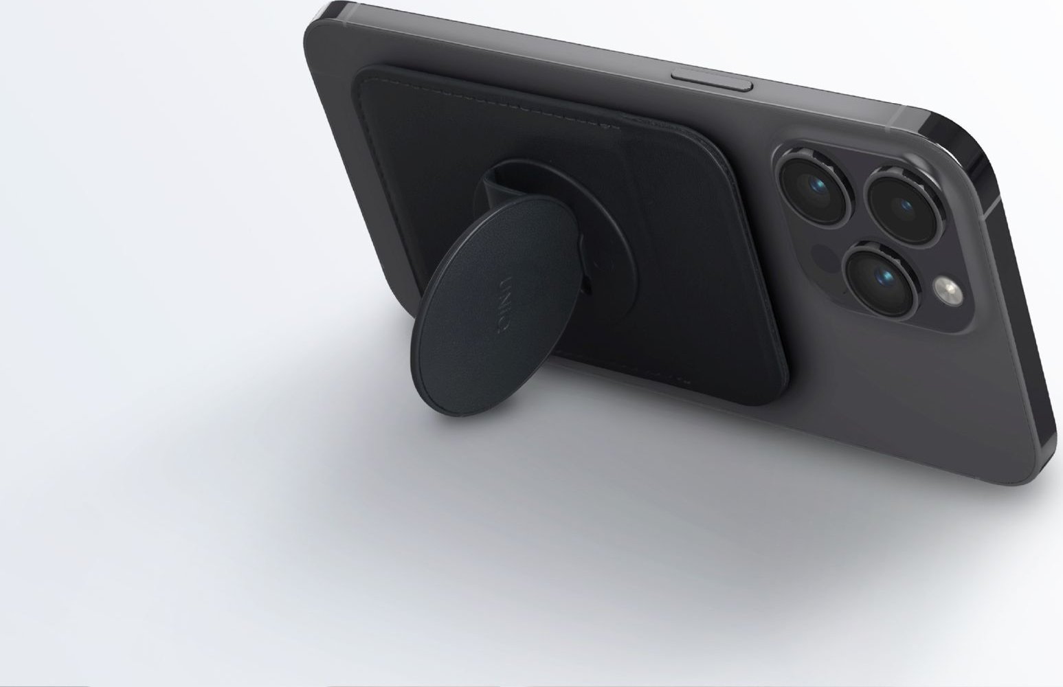 Portofol magnetik telefoni UNIQ Flixa, MagSafe, me grip, i verdhë