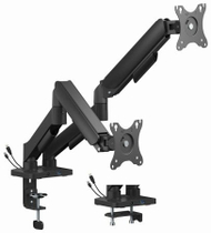 Krah tavoline për monitorë Gembird BTD-200, për 2 monitorë 17-32", kapacitet 9kg, i zi