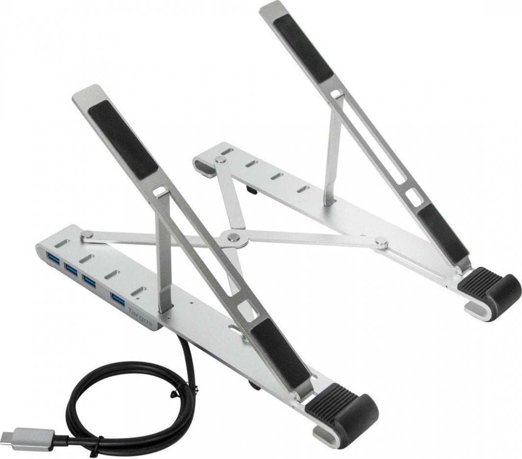 Mbajtëse laptopi Targus Portable Laptop Stand, me USB hub, alumini, gri