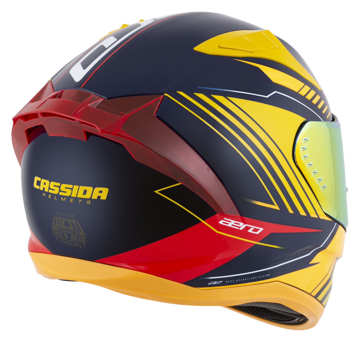 Helmetë motoçiklete Cassida Aero Drome 2026, integralë, polikarbonat, shumëngjyrëshe