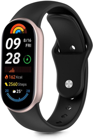 Rrip dore Tech-Protect Iconband Pure për Xiaomi Smart Band 8 9 10 NFC, silikon, i zi