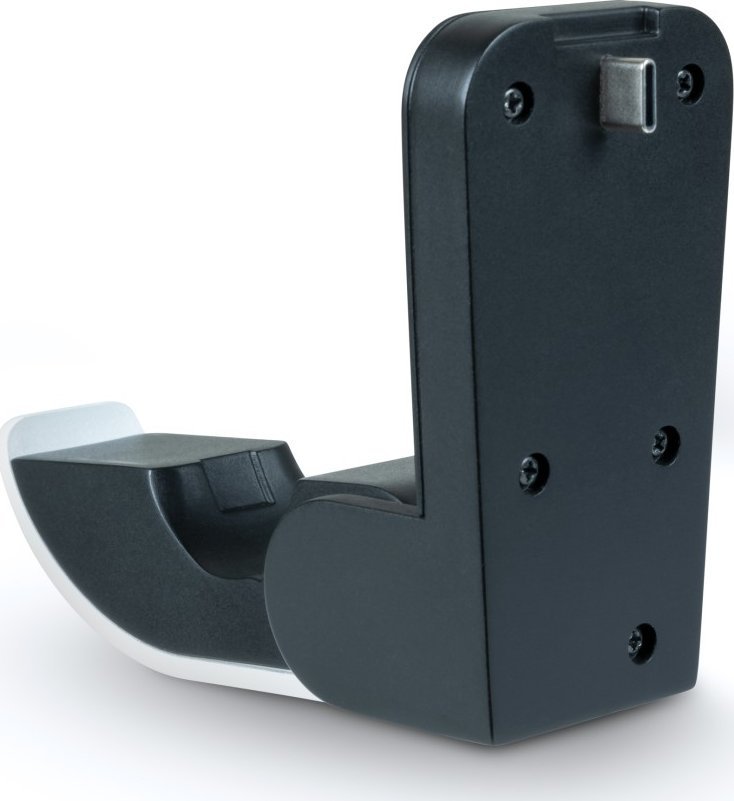 Stendë vertikale Nacon për PS5, me karikues DualSense, me port USB A, e zezë