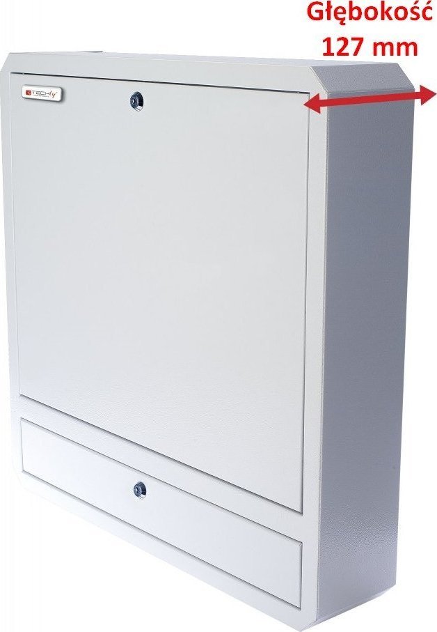 Kabinet muror kundër vjedhjes Techly, për laptop 19", çelik, i bardhë