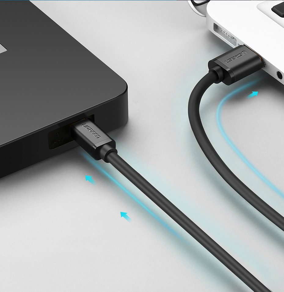 Kabllo USB Ugreen USB A në mini USB, 1.5m, USB 2.0, e zezë