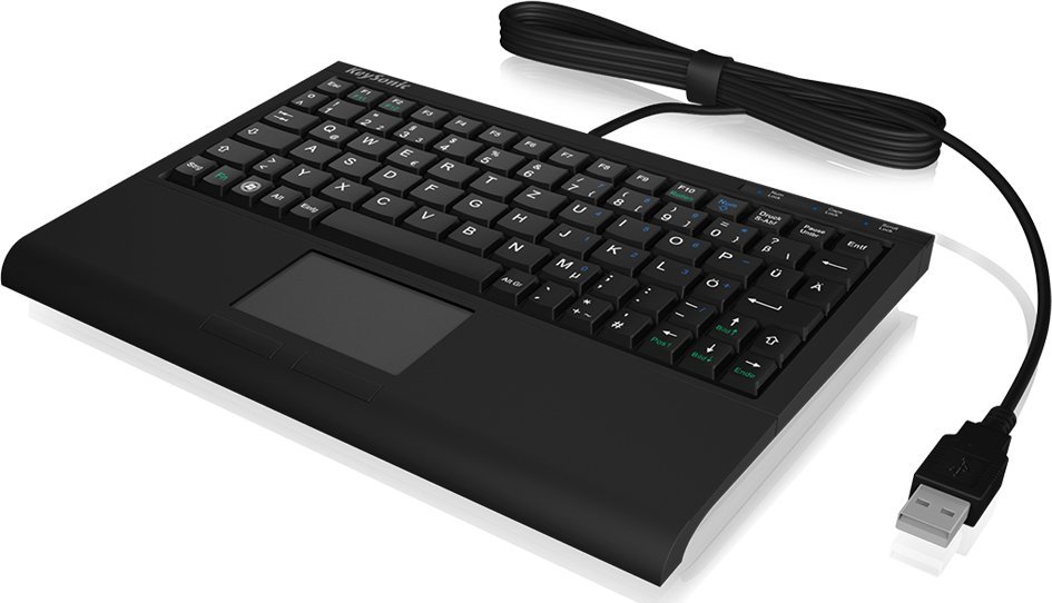 Tastierë KeySonic ACK-3410, USB, layout gjerman QWERTZ, e zezë