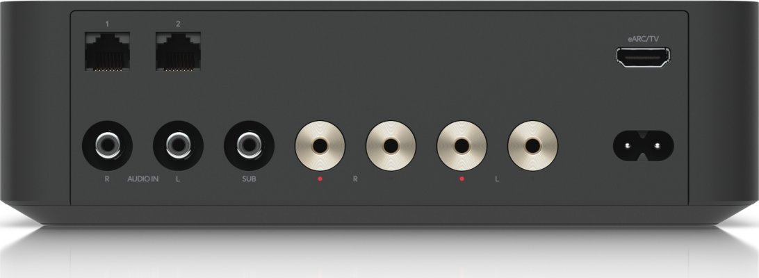 Përforcues audio Ubiquiti PowerAmp Home, multi zonë, streaming, i zi