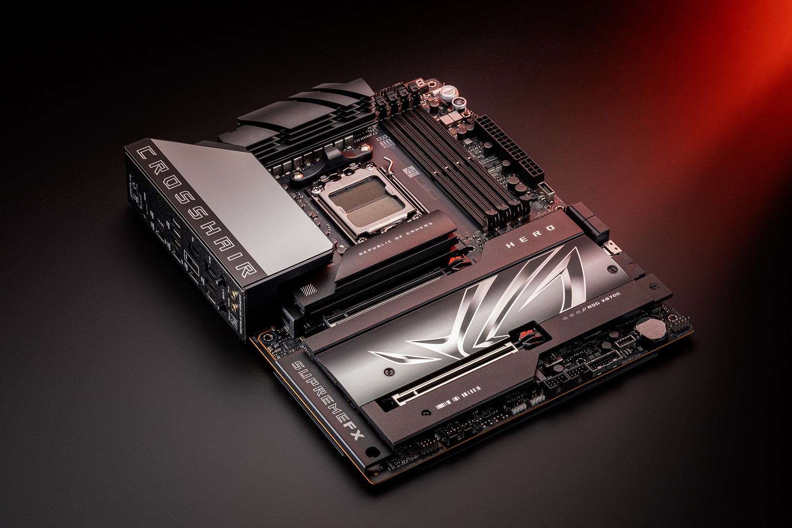 Pllakë amë ASUS ROG CROSSHAIR X870E HERO, AM5, DDR5, Wi-Fi 7, e zezë