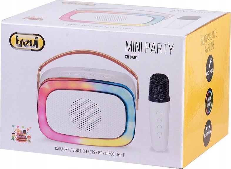 Kuti zanore Trevi XR 8A01 Miniparty, karaoke, Bluetooth, rozë