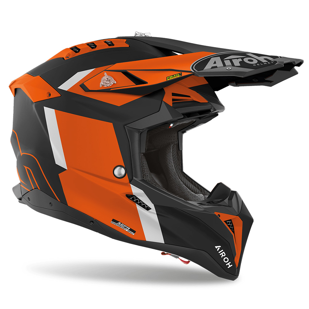 Каска мотоциклистичка Airoh Aviator 3 Glory, за мажи, портокалова, големина S