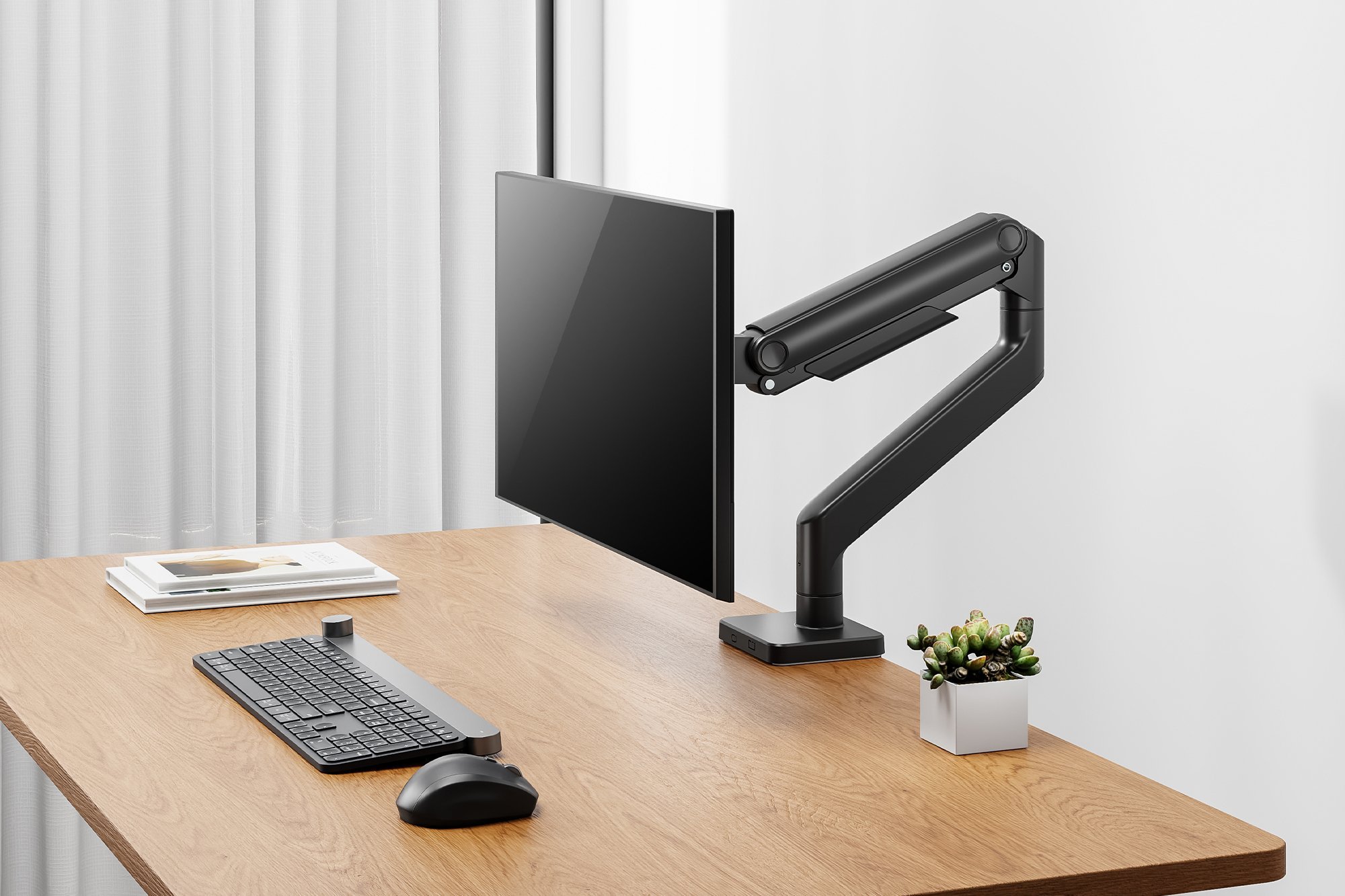 Mbajtëse monitori DIGITUS, 1 ekran deri 49", 20 kg, VESA 75x75, e zezë