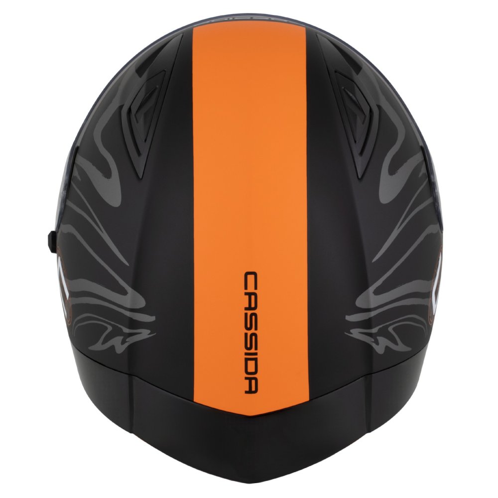 Helmetë integrale Cassida Orbit Multivers, ECE 22.06, me diell, e zezë matte portokalli gri e bardhë, XL