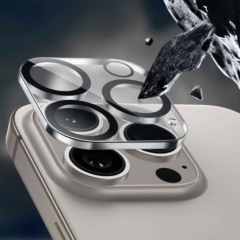 Mbrojtëse kamere Tech-Protect Cam Fit+, për iPhone 16 16 Plus, xham 9H, transparente