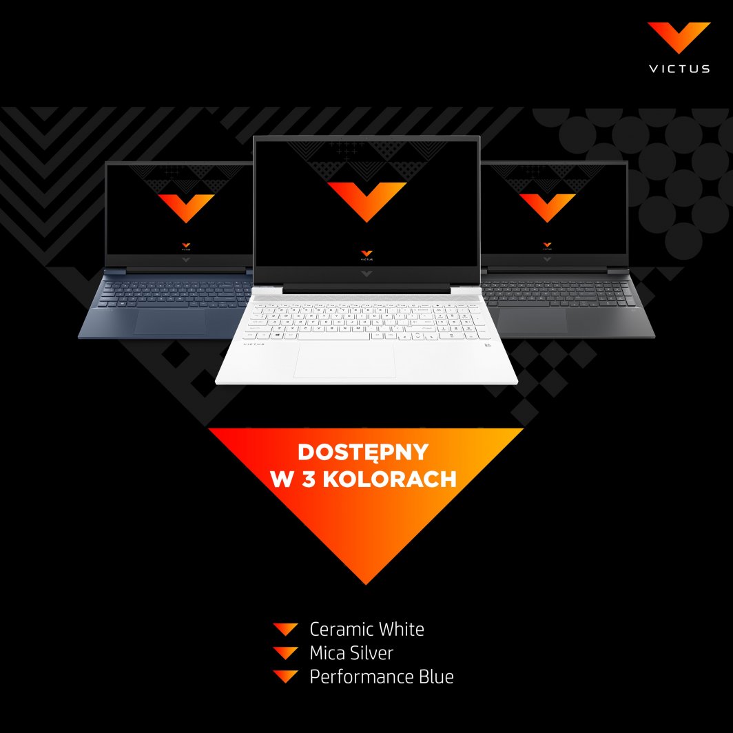 Laptop HP Victus 16-e0212nw, 16.1" 144 Hz, AMD Ryzen 7 5800H, 16 GB RAM, 1 TB SSD, NVIDIA GeForce RTX 3060, i zi