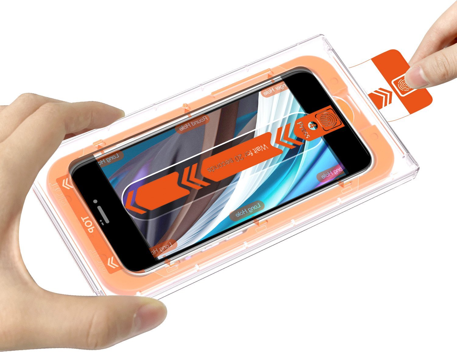 Xham mbrojtës Mobile Origin për iPhone 8 7 SE 2020 SE 2022, 2 copë, fortësi 9H, transparent