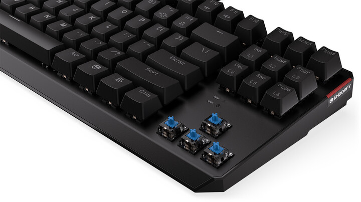Tastierë Endorfy Thock TKL Blue, Kailh Blue, US, e zezë
