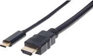 Kabllo Manhattan USB C në HDMI, 4K 30Hz, 2m, i zi