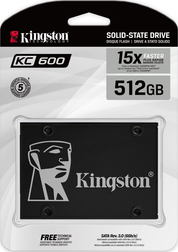 Disk SSD Kingston KC600, 512GB, 2.5" SATA III
