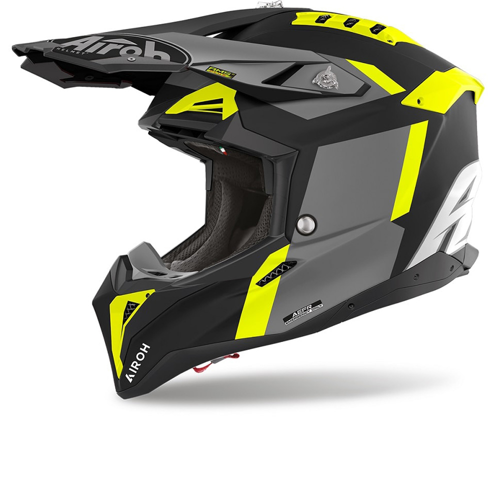 Helmetë motocross Airoh Aviator 3 Glory, madhësia M, e verdhë