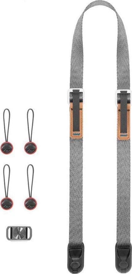 Rrip qafe për kamerë Peak Design Leash v3, i rregullueshëm 83 145 cm, gri ash