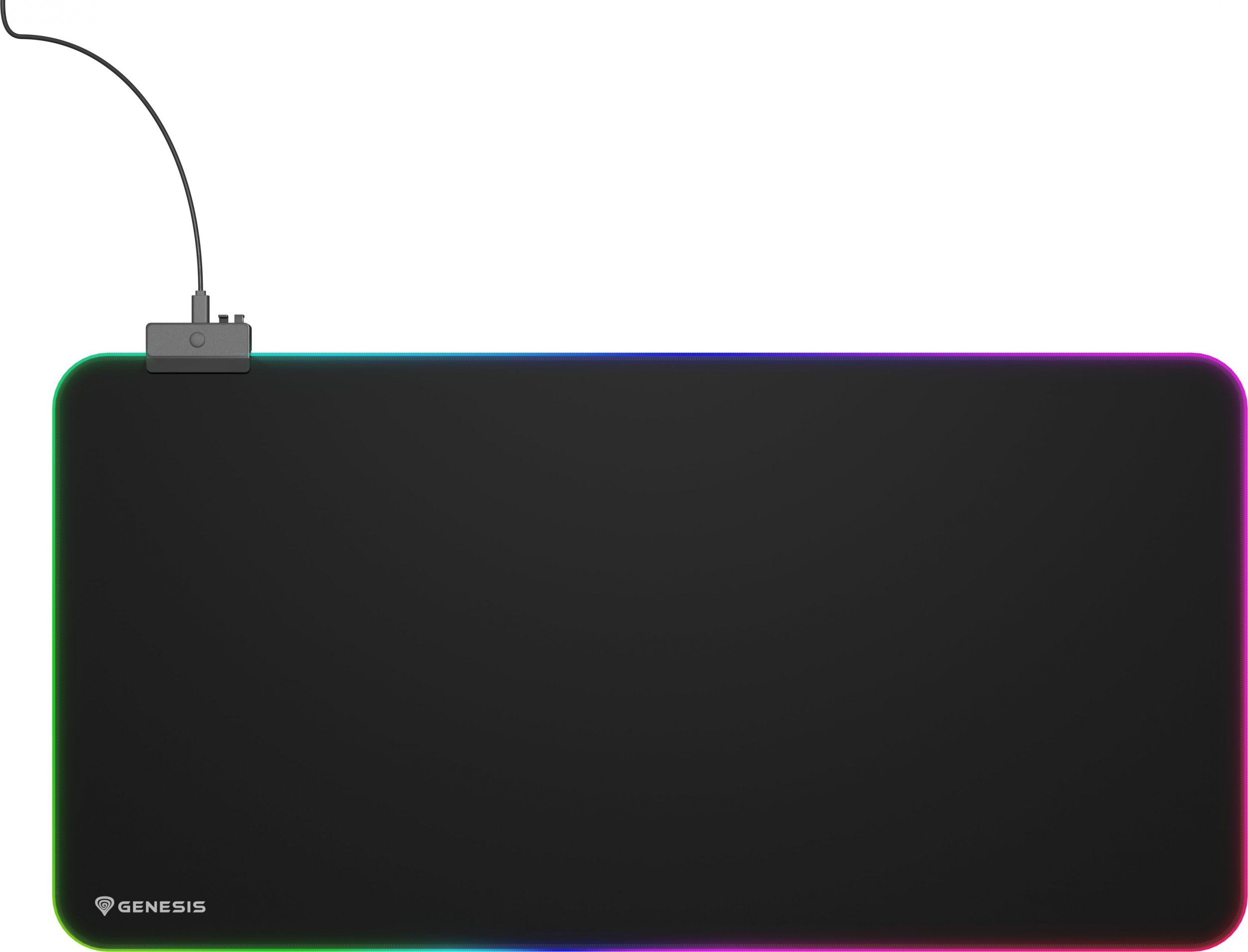 Mousepad gaming Genesis BORON 500 XXL RGB Logo, sipërfaqe speed, XXL, i zi