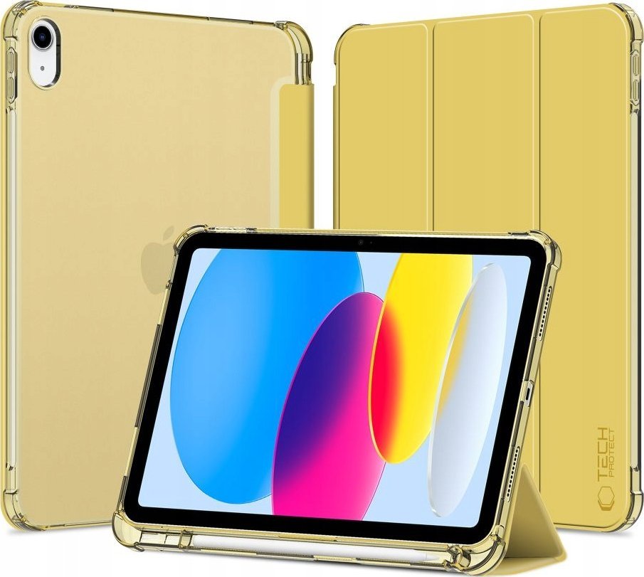 Mbulesë tablet Tech-Protect SC Pen Hybrid për iPad 10.9" 2022, me qëndrim, Crystal e verdhë