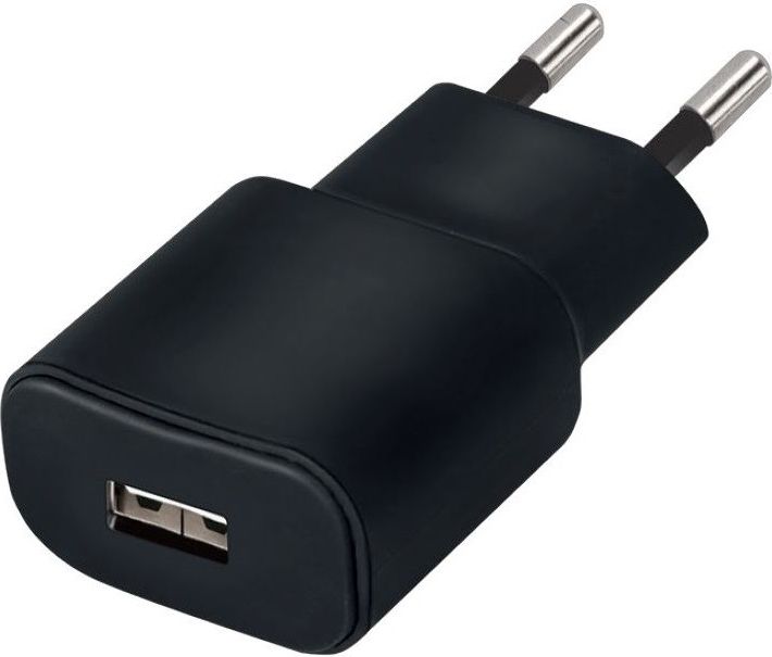 Karikues rrjeti Forever TC-01, 1x USB, 1A, i zi