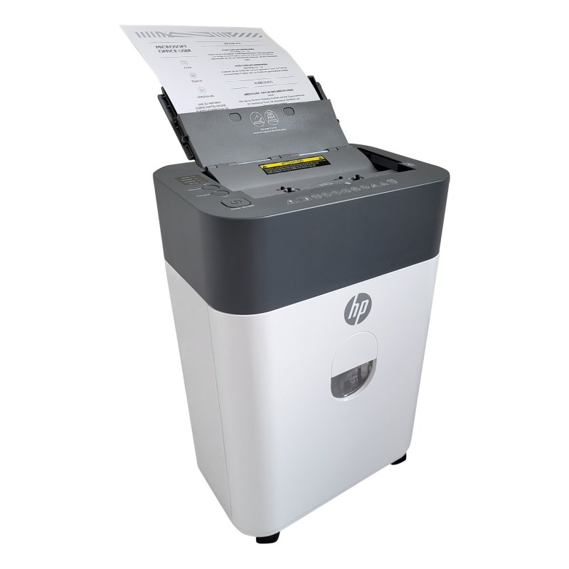 Sharrues dokumentesh HP OneShred Auto 100CC, cross cut P 4, auto feed 100 fletë, gri e bardhë