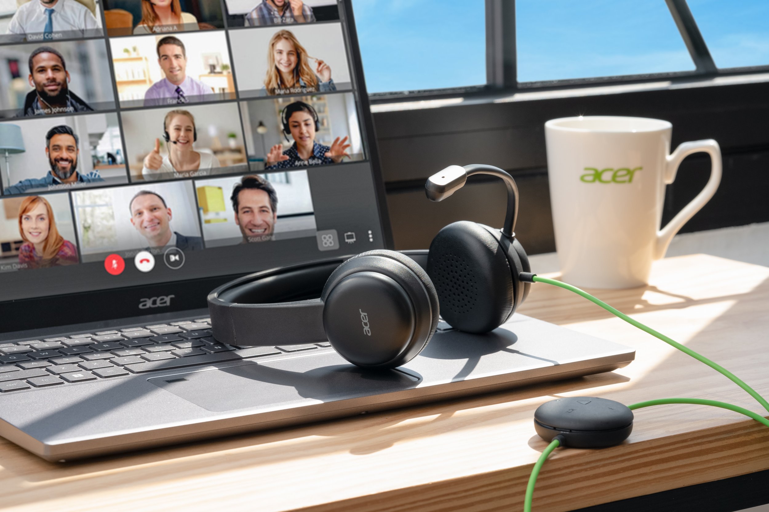 Kufje me mikrofon Acer Conference Headset, USB A, kabëll 2m, e zezë