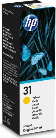 Ngjyrë për printer HP 1VU28AE 31 Original HP, 70 ml, e verdhë