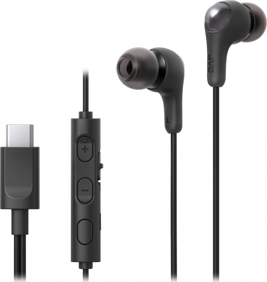 Kufje in ear JVC HA-FR9UC, me mikrofon, me kabllo, të zeza