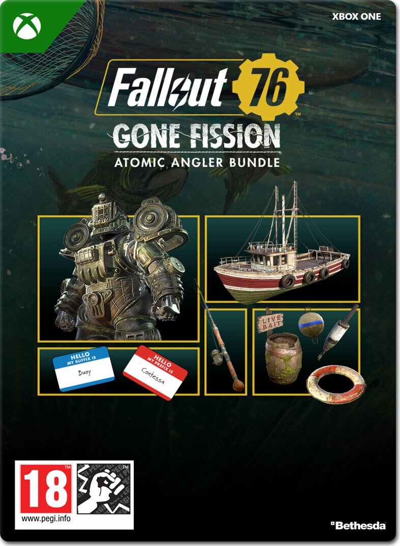 Lojë digjitale Xbox Fallout 76 Atomic Angler Bundle, DLC shtesë, PEGI 18, shumëngjyrëshe