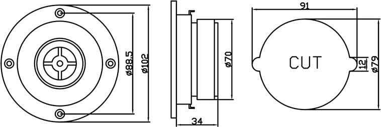 Altoparlant makine Blow YDQ-401, 4", 50W, i zi