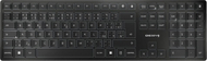 Tastierë CHERRY KW 9100 SLIM, wireless RF dhe Bluetooth, e hollë, e zezë
