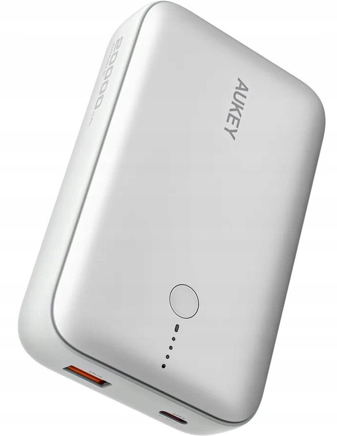 Надворешна батерија Aukey Spark Mini, 20000mAh, 20W USB C и USB A, бела