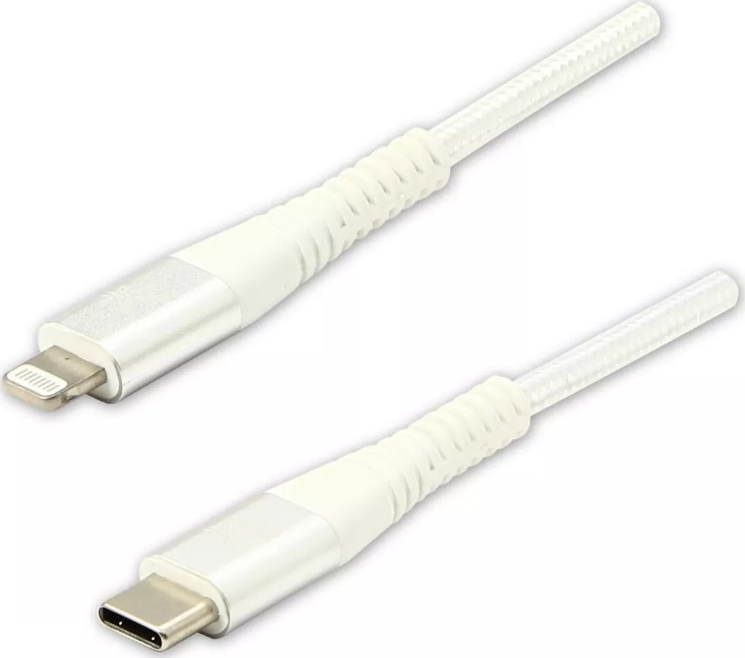Кабел Logo USB C во Lightning, 2 m, бел