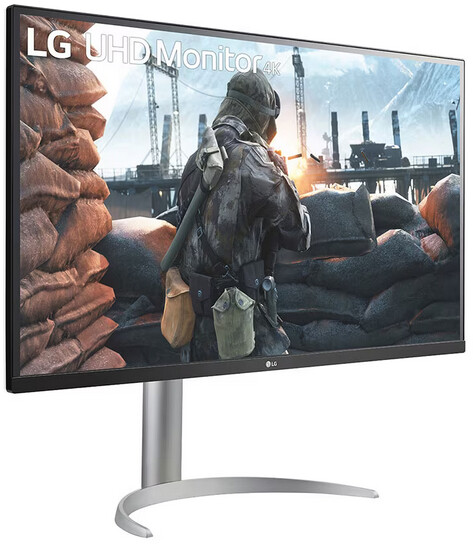 Monitor LG 32UP55NP-W, 31,5", LED, 4K UHD, i zi/ argjendtë