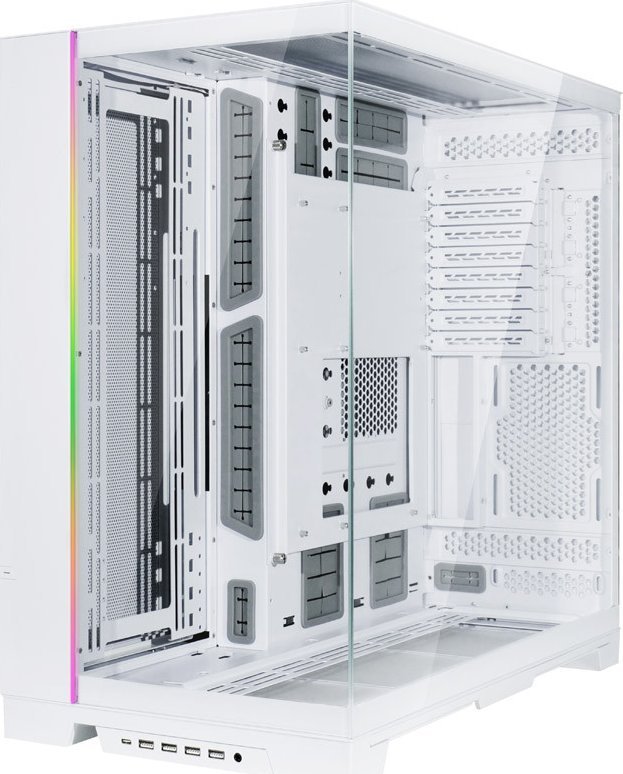 Kasa PC Lian Li O11 Dynamic EVO XL, Full Tower, xham i temperuar, e bardhë