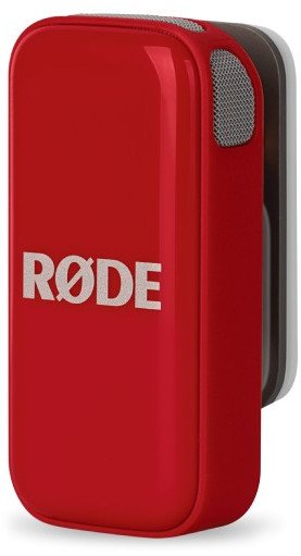 Mikrofon pa tela Røde Wireless Micro, USB C, sistem me dy dërgues, i kuq
