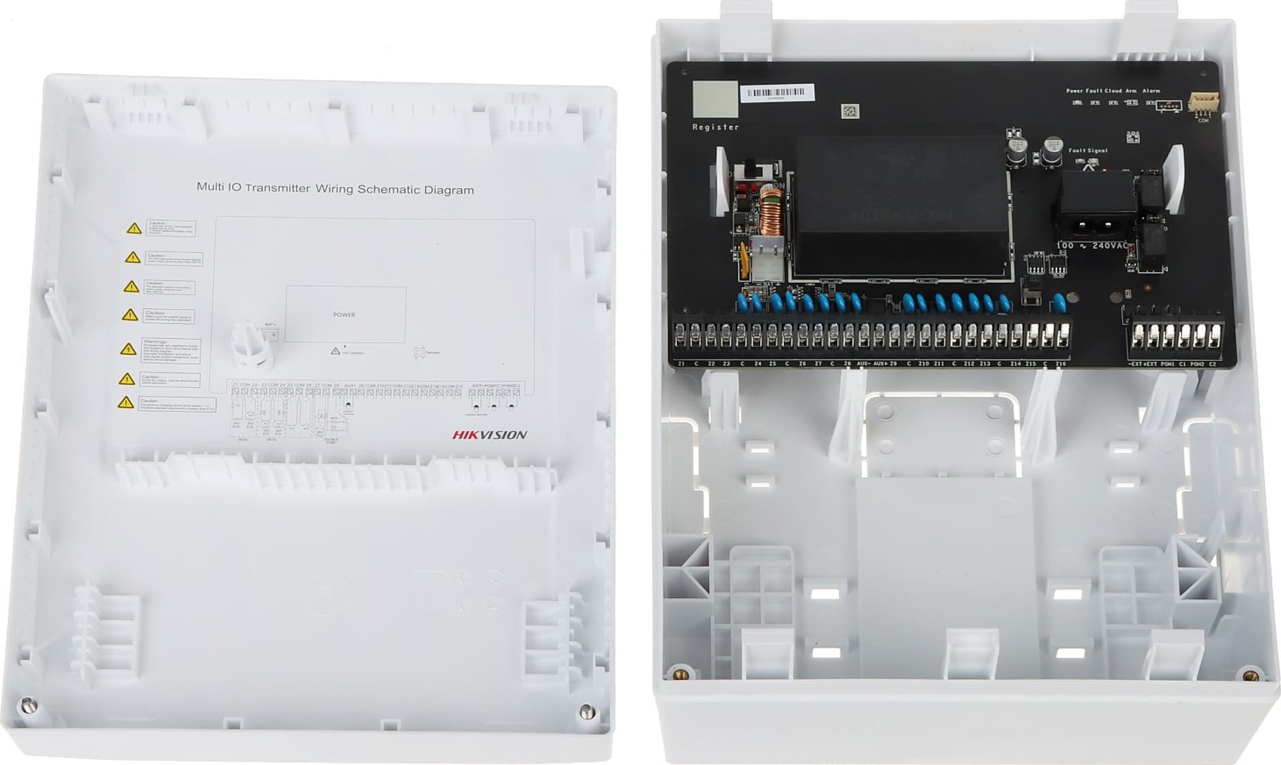 Modul zgjerues Hikvision AX PRO DS-PM1-I16O2-WE, 16 hyrje, 2 dalje OC, i bardhë