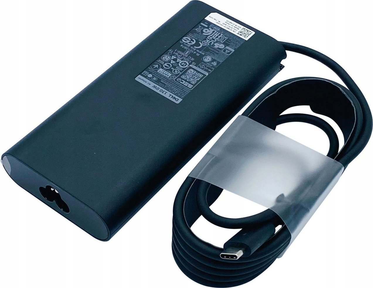 Karikues laptopi Dell 130W, USB C, prizë UK, i zi