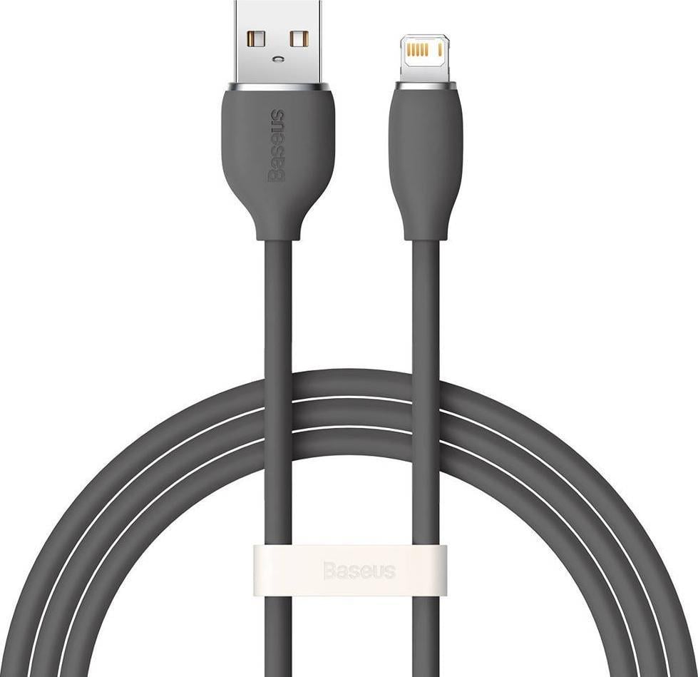 Kabllo USB Baseus Jelly Liquid Silica Gel, USB A në Lightning, 1.2m, e zezë