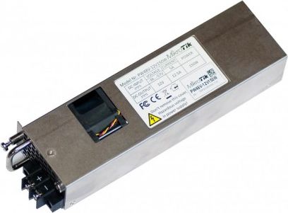 Adaptues fuqie Mikrotik PW48V-12V150W, 150W, Hot Swap, i zi gri argjendtë