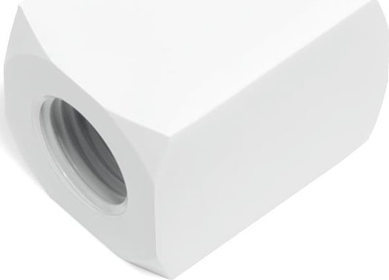 Pjesë lidhëse T Alphacool HF TEE Round G1/4, metal, e bardhë
