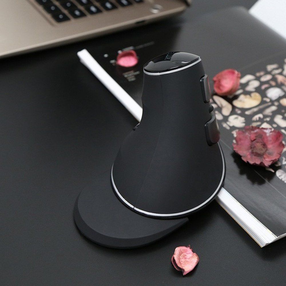 Maus ergonomik Delux M618, wireless, 1600 DPI, argjendtë