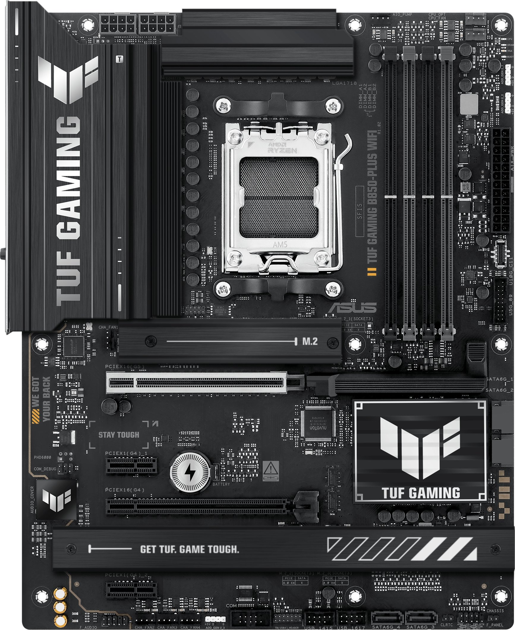 Pllakë amë ASUS TUF Gaming B850 Plus WIFI, socket AM5, ATX, me WiFi