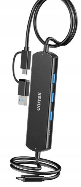 KVM hub Unitek U1344ABK, 3x USB A, 10Gbps, i zi