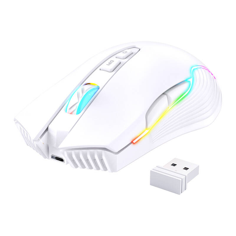 Maus gaming ONIKUMA CW905, pa kabllo, RGB, i bardhë