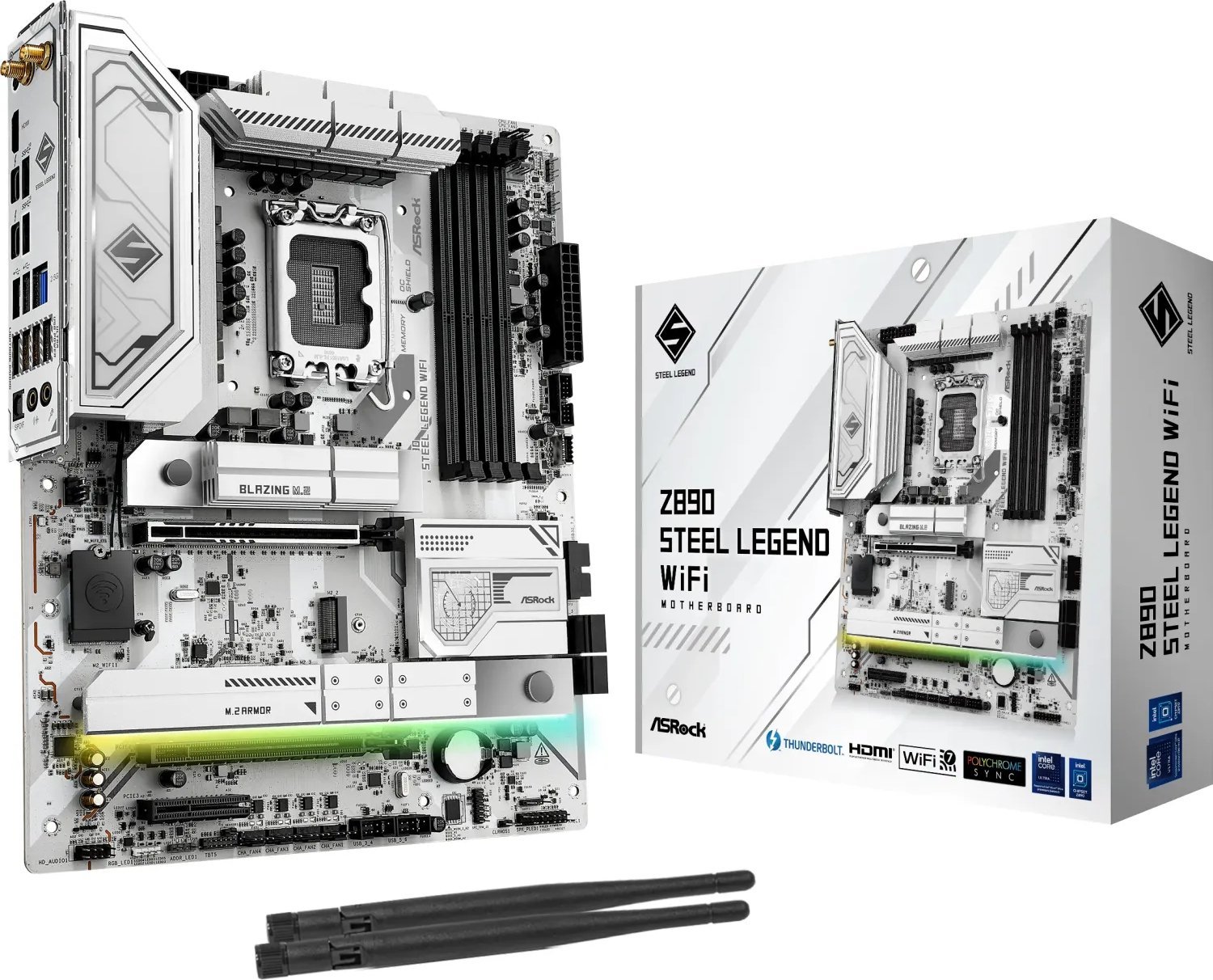 Pllakë amë Asrock Z890 Steel Legend WiFi, Intel Z890, LGA1851, ATX