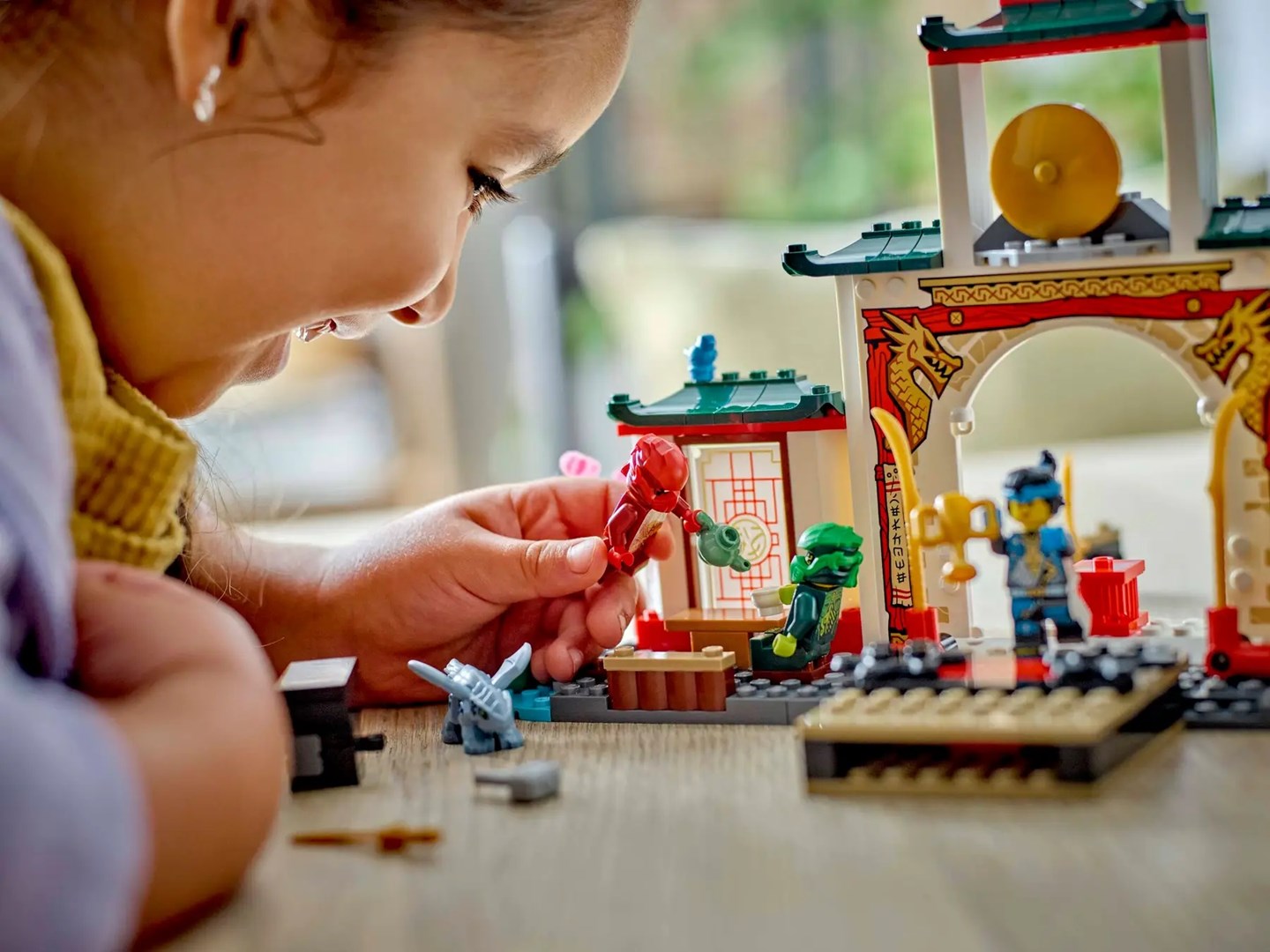 Set lego NINJAGO Ninja Spinjitzu Temple LEGO 71831, tempull ndërtimi, për fëmijë